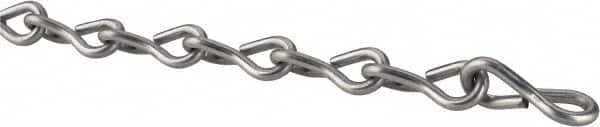 Made in USA - 0.08" Diam Steel Single Jack Chain - 16 Lb Load Limit, #14, Zinc Plated Finish - Americas Tooling