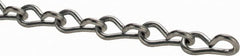 Made in USA - 0.105" Diam Steel Single Jack Chain - 29 Lb Load Limit, #12, Pre-Galvanized Finish - Americas Tooling