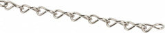 Made in USA - 0.047" Diam Steel Single Jack Chain - 5 Lb Load Limit, #18, Nickel Plated Finish - Americas Tooling