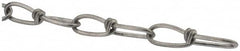 Peerless Chain - 0.12" Diam Steel Double Loop Chain - 200 Lb Load Limit, #1/0, Zinc Plated Finish, 1.78" Inside Length - Americas Tooling