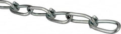 Campbell - 0.148" Diam Steel Double Loop Chain - 305 Lb Load Limit, #3/0, Zinc Plated Finish, 2.17" Inside Length - Americas Tooling