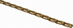 Peerless Chain - 0.018" Diam Brass Plumber's Safety Chain - 23 Lb Load Limit, #2/0, Standard Finish, 0.55" Inside Length - Americas Tooling