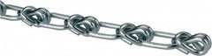 Campbell - 0.12" Diam Steel Single Loop Chain - 265 Lb Load Limit, #1/0, Zinc Plated Finish, 1.29" Inside Length - Americas Tooling