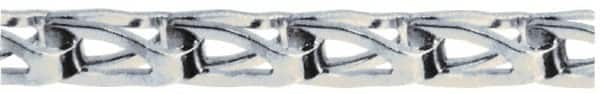 Made in USA - 0.062" Diam Steel Sash Chain - 230 Lb Load Limit, #60, Nickel Plated Finish - Americas Tooling