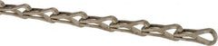 Made in USA - 0.042" Diam Steel Sash Chain - 95 Lb Load Limit, #25, Nickel Plated Finish - Americas Tooling