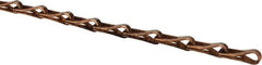 Made in USA - 0.035" Diam Steel Sash Chain - 75 Lb Load Limit, #8, Copper Dipped Finish - Americas Tooling