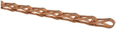 Made in USA - 0.035" Diam Steel Sash Chain - 105 Lb Load Limit, #35, Copper Dipped Finish - Americas Tooling