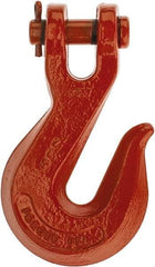 CM - 7/16 Inch Chain Diameter, Grade 63 Clevis Hook - 6,900 Lbs. Load Capacity, 1/02 Inch Inside Diameter, 1/2 Inch Pin Diameter, 1/2 Inch Hook Throat, 3 Inch Hook Width - Americas Tooling