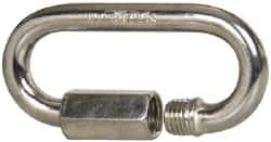 Campbell - Zinc Plated Carbon Steel Quick Link - 1/4" Diameter, 880 Lb Load Limit - Americas Tooling