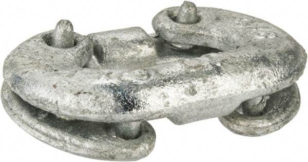 Campbell - Galvanized Carbon Steel Connecting Link - 3/8" Diameter, 2,800 Lb Load Limit - Americas Tooling