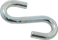 Campbell - Trade Size #100, Carbon Steel Zinc Plated S-Hook - 290 Lb Capacity, 0.312" Wire, 2-1/4" OAL - Americas Tooling