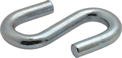 Campbell - Trade Size #120, Carbon Steel Zinc Plated S-Hook - 410 Lb Capacity, 3/8" Wire, 2-3/8" OAL - Americas Tooling