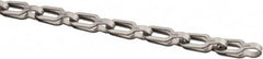 Made in USA - 0.023" Diam Stainless Steel Plumber's Safety Chain - 75 Lb Load Limit, 24 Links per Foot, #1/0, Standard Finish - Americas Tooling