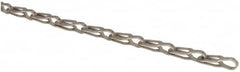 Made in USA - 0.028" Diam Stainless Steel Plumber's Safety Chain - 100 Lb Load Limit, 20 Links per Foot, #1, Standard Finish - Americas Tooling