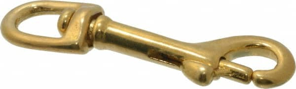 Value Collection - 3" Long Oval Swivel Eye Bolt Snap - Solid Brass with 1/4" Snap Opening - Americas Tooling