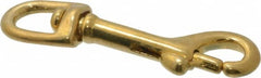 Value Collection - 3" Long Oval Swivel Eye Bolt Snap - Solid Brass with 1/4" Snap Opening - Americas Tooling