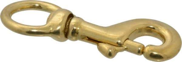 Value Collection - 3-1/8" Long Oval Swivel Eye Bolt Snap - Solid Brass with 5/16" Snap Opening - Americas Tooling