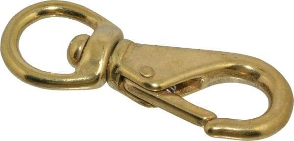 Value Collection - 3-1/4" Long Swivel Eye Boat Snap - Solid Brass with 3/8" Snap Opening - Americas Tooling