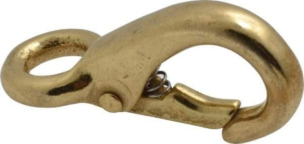 Value Collection - 2-1/4" Long Fixed Eye Boat Snap - Solid Brass with 1/4" Snap Opening - Americas Tooling