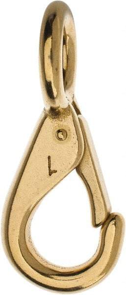 Value Collection - 3" Long Fixed Eye Boat Snap - Solid Brass with 3/8" Snap Opening - Americas Tooling