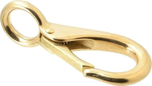 Value Collection - 3-7/8" Long Fixed Eye Boat Snap - Solid Brass with 5/8" Snap Opening - Americas Tooling