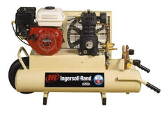 Ingersoll-Rand - 5.5 HP Stationary Gas Air Compressor - Honda Engine, Horizontal Configuration, Twin 8 Gallon, 11.8 CFM, 135 Max psi - Americas Tooling