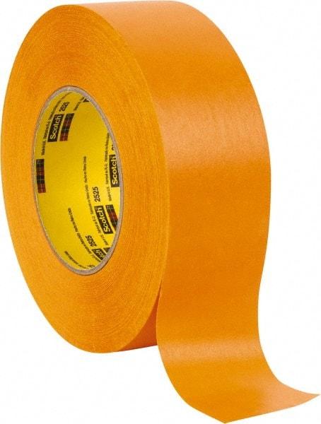 3M - 2" Wide x 60 Yd Long Orange Paper Masking Tape - Series 2525, 9.5 mil Thick, 49 In/Lb Tensile Strength - Americas Tooling