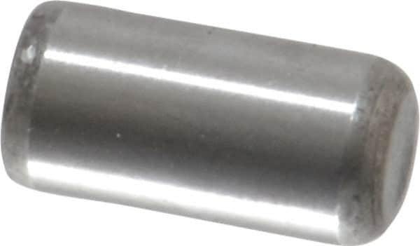 Unbrako - 1/4" Diam x 1/2" Pin Length Grade 8 Alloy Steel Oversized Dowel Pin - C 60 (Surface) & C 50-58 Hardness, 7,370 Lb Breaking Strength, 1 Beveled & 1 Rounded End - Americas Tooling