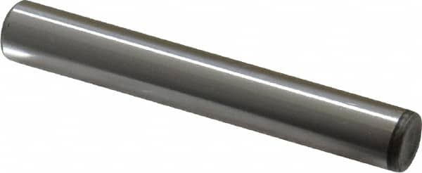 Unbrako - 7/16" Diam x 3" Pin Length Grade 8 Alloy Steel Oversized Dowel Pin - C 60 (Surface) & C 50-58 Hardness, 22,540 Lb Breaking Strength, 1 Beveled & 1 Rounded End - Americas Tooling