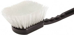 Harper Brush - 2-1/4" Bristle Length, Nylon Utility Scrub Brush - 3-1/2" x 3-1/2" Long x 3" Wide Head, 10" OAL, Easy Grip Handle, Black, Polypropylene Block - Americas Tooling