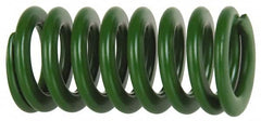 Associated Spring Raymond - 32mm Hole Diam, 16mm Rod Diam, 1-1/2" Free Length, Green Die Spring - Americas Tooling