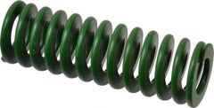 Associated Spring Raymond - 25mm Hole Diam, 12.5mm Rod Diam, 3" Free Length, Green Die Spring - 840 N Max Deflection, 30mm Max Deflection, Light Duty, Chromium Alloy Steel - Americas Tooling