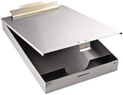 Saunders - 13-3/8 Inch Long x 9 Inch Wide x 1 Inch High, Clip Board - Silver - Americas Tooling