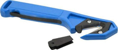 ICT - Fixed Safety Cutter - 1-3/4" Blade, Blue & Black ABS Handle, 2 Blades Included - Americas Tooling