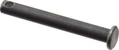 Made in USA - 3/16" Pin Diam, 1-1/2" OAL, Standard Clevis Pin - 3/32" Hole, 1-13/32" Usable Length, Uncoated Steel - Americas Tooling