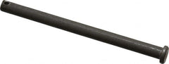 Made in USA - 1/4" Pin Diam, 3-1/2" OAL, Standard Clevis Pin - 3/32" Hole, 3-13/32" Usable Length, Uncoated Steel - Americas Tooling