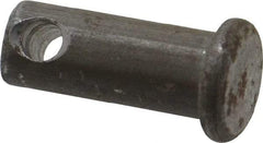 Made in USA - 5/16" Pin Diam, 3/4" OAL, Standard Clevis Pin - 9/64" Hole, 39/64" Usable Length, Uncoated Steel - Americas Tooling