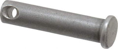 Made in USA - 5/16" Pin Diam, 1-3/8" OAL, Standard Clevis Pin - 9/64" Hole, 1-15/64" Usable Length, Uncoated Steel - Americas Tooling