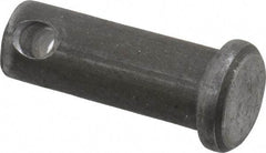 Made in USA - 3/8" Pin Diam, 1" OAL, Standard Clevis Pin - 5/32" Hole, 27/32" Usable Length, Uncoated Steel - Americas Tooling