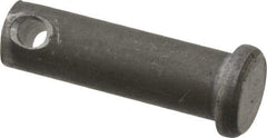 Made in USA - 3/8" Pin Diam, 1-1/4" OAL, Standard Clevis Pin - 5/32" Hole, 1-3/32" Usable Length, Uncoated Steel - Americas Tooling