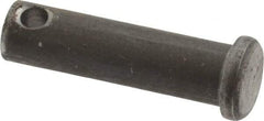 Made in USA - 3/8" Pin Diam, 1-3/8" OAL, Standard Clevis Pin - 5/32" Hole, 1-7/32" Usable Length, Uncoated Steel - Americas Tooling