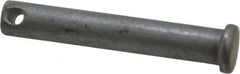 Made in USA - 3/8" Pin Diam, 2-1/4" OAL, Standard Clevis Pin - 5/32" Hole, 2-3/32" Usable Length, Uncoated Steel - Americas Tooling