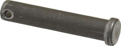 Made in USA - 7/16" Pin Diam, 2-1/4" OAL, Standard Clevis Pin - 5/32" Hole, 2-3/32" Usable Length, Uncoated Steel - Americas Tooling