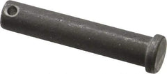 Made in USA - 1/2" Pin Diam, 2-1/2" OAL, Standard Clevis Pin - 5/32" Hole, 2-11/32" Usable Length, Uncoated Steel - Americas Tooling