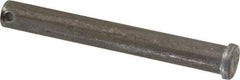 Made in USA - 1/2" Pin Diam, 4" OAL, Standard Clevis Pin - 5/32" Hole, 3-27/32" Usable Length, Uncoated Steel - Americas Tooling