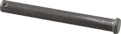 Made in USA - 1/2" Pin Diam, 4-1/2" OAL, Standard Clevis Pin - 5/32" Hole, 4-11/32" Usable Length, Uncoated Steel - Americas Tooling