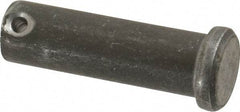 Made in USA - 5/8" Pin Diam, 2" OAL, Standard Clevis Pin - 5/32" Hole, 1-27/32" Usable Length, Uncoated Steel - Americas Tooling