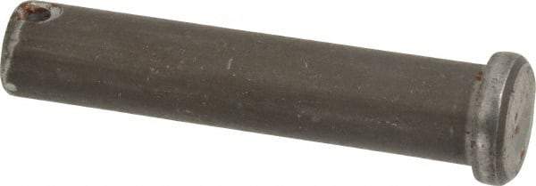 Made in USA - 5/8" Pin Diam, 3" OAL, Standard Clevis Pin - 5/32" Hole, 2-27/32" Usable Length, Uncoated Steel - Americas Tooling