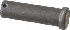 Made in USA - 3/4" Pin Diam, 2-1/2" OAL, Standard Clevis Pin - 5/32" Hole, 2-11/32" Usable Length, Uncoated Steel - Americas Tooling