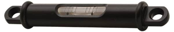 Geier & Bluhm, Inc. - 3-3/4 Inch Long, Horizontal, Brass Tubular and Pocket Level - 0.1 Inch Sensitivity, 5/8 Inch High/Diameter, Black Lacquer, 1 Vial - Americas Tooling